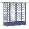 vidaXL Hochbeet mit Rankgitter und Dach Grau 164 x 40 x 121 cm PP