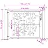 vidaXL Gartentor 100x100 cm Cortenstahl Bambus-Design