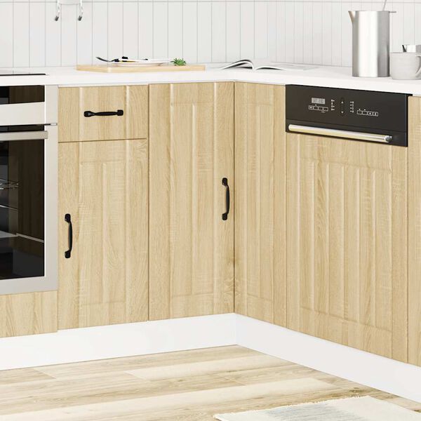 vidaXL K&uuml;chen-Eckunterschrank Lucca Sonoma-Eiche Holzwerkstoff
