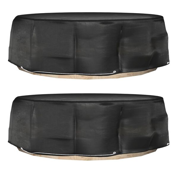 vidaXL Abdeckungen f&uuml;r Lounge-Insel 2 Stk. 10 &Ouml;sen &Oslash;236x67 cm Rund
