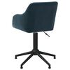 vidaXL Esszimmerst&uuml;hle 6 Stk. Drehbar Blau Stoff