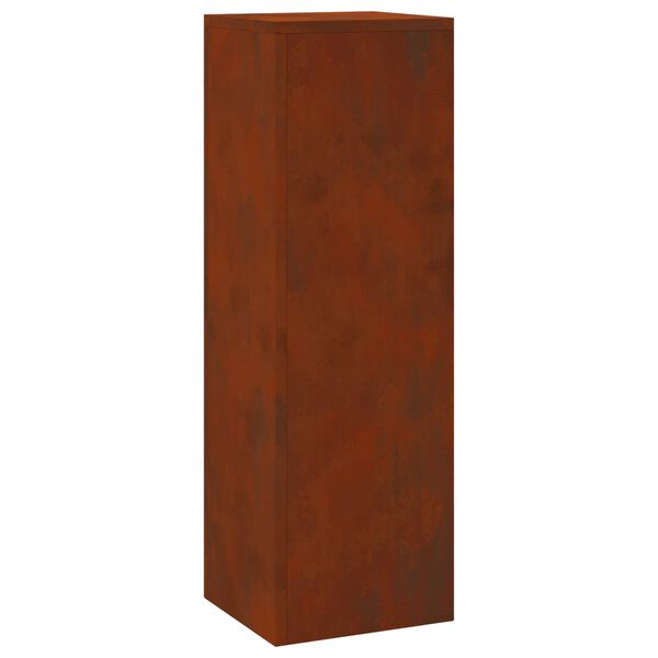 vidaXL Pflanzenst&auml;nder 2 pcs Rostig 24 x 24 x 75 cm Wetterfeststahl