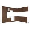 vidaXL 14tlg. K&uuml;chenschrank-Set Lucca Braun Eichen-Optik Holzwerkstoff