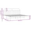 vidaXL Bettgestell mit Kopfteil Metall Weiß 193x203 cm