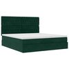 vidaXL Ottoman-Bett mit Matratzen & LEDs Dunkelgr&uuml;n 180x200 cm Samt