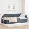 vidaXL Eckbettgestell mit Kopfteil Dunkelgrau 90 cm x 200 cm Samt