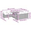 vidaXL 11-tlg. Garten-Sofagarnitur mit Kissen Beige Poly Rattan Akazie