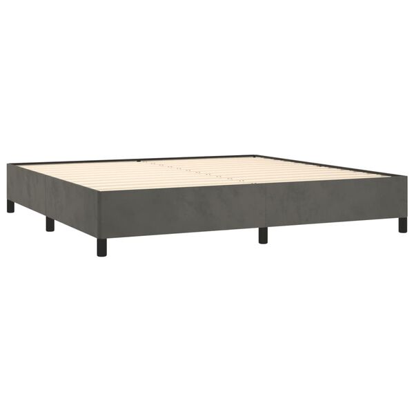 vidaXL Bettgestell ohne Matratze Dunkelgrau 200x200 cm Samt