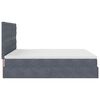 vidaXL Ottoman-Bett mit Matratzen & LEDs Dunkelgrau 160x200 cm Samt