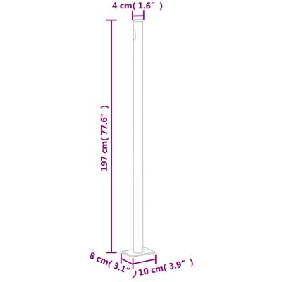 vidaXL Seitenmarkise Ausziehbar 200x600 cm Braun