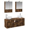 vidaXL Badezimmerschrank-Set 5 stk. Ger&auml;ucherte Eiche Holzwerkstoff