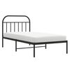 vidaXL Bettgestell mit Kopfteil Metall Schwarz 100x200 cm