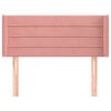 vidaXL Kopfteil mit Ohren Rosa 93x16x78/88 cm Samt