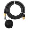 vidaXL Saugschlauch mit Messing-Anschl&uuml;ssen Schwarz 1,1" 10 m PVC