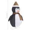 vidaXL Weihnachtsdeko LED Pinguin Luxus-Stoff 90 cm