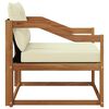 vidaXL Outdoor-Sofagarnitur Massives Akazienholz und Textilene Natur