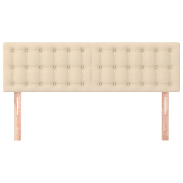 vidaXL Kopfteile Creme 144x5x78/88 cm Stoff
