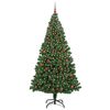 vidaXL K&uuml;nstlicher Weihnachtsbaum mit 300 LEDs mit St&auml;nder Gr&uuml;n 210 cm