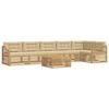 vidaXL Outdoor-Sofagarnitur 7 stk. Wei&szlig; und Beige Polyester