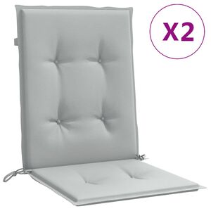 vidaXL Niedriglehner-Auflagen 2 Stk. Melange Hellgrau 100x50x4cm Stoff