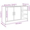 vidaXL Waschbeckenunterschrank Wei&szlig; 90x29x55 cm Holzwerkstoff