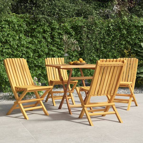 vidaXL Gartenstühle 4 Stk. Klappbar 47x47x89 cm Massivholz Teak