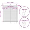 vidaXL Plissee Creme 115x100 cm Stoffbreite 114,4 cm Polyester