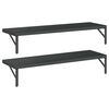 vidaXL Wandregale 2 Stk. 100x30 cm Schwarz Edelstahl