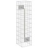 vidaXL Gabionen Wasserhahn Silber 25 x 25 x 100 cm Edelstahl