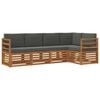 vidaXL Ecksofa Set 5 pcs Natur und Anthrazit Massivholz Akazie