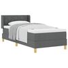 vidaXL Boxspringbett mit Matratze Dunkelgrau 200 x 100 cm Polyester