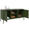 vidaXL TV-Schrank Olivgr&uuml;n 100,5x39x50,5 cm Stahl