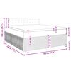 vidaXL Boxspringbett mit Matratze Dunkelgrau 180x200 cm Samt