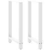 vidaXL Bartischbeine Wei&szlig; 2 Stk. 60x(100-101) cm Stahl
