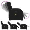 vidaXL Elektrischer Massagesessel mit Aufstehhilfe Schwarz Stoff