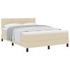 vidaXL Boxspringbett mit Matratze Creme 140 x 190 cm Stoff