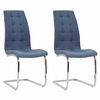 vidaXL Freischwinger 2 Stk. Blau Stoff