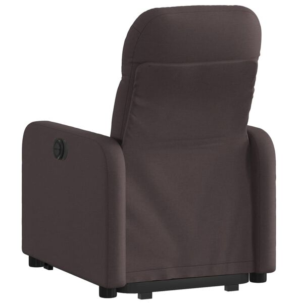 vidaXL Relaxsessel mit Aufstehhilfe Elektrisch Dunkelbraun Stoff