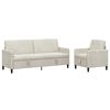 vidaXL Sofa Set mit Stauraum 2 stk. Creme Polyester