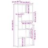vidaXL B&uuml;cherregal Sonoma-Eiche 67x24x161 cm Holzwerkstoff