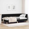 vidaXL Eckbettgestell Schwarz 80 cm x 200 cm Stoff und Sperrholz