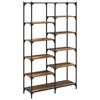 vidaXL Regal 9 Ebenen 100 x 32 x 170 cm Holzwerkstoff Altholz