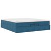 vidaXL Ottoman-Bett mit Matratzen Dunkelblau 200x200 cm Samt