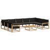 vidaXL Outdoor-Sofagarnitur 10 stk. Wei&szlig; und Schwarz