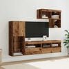vidaXL TV-Wandger&auml;te mit LED-Lichtleisten 6 pcs Altholz Holzwerkstoff