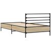 vidaXL Bettgestell Sonoma-Eiche 90x200 cm Holzwerkstoff und Metall