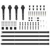 vidaXL Schiebet&uuml;rbeschlag-Set 213,5 cm Stahl Schwarz