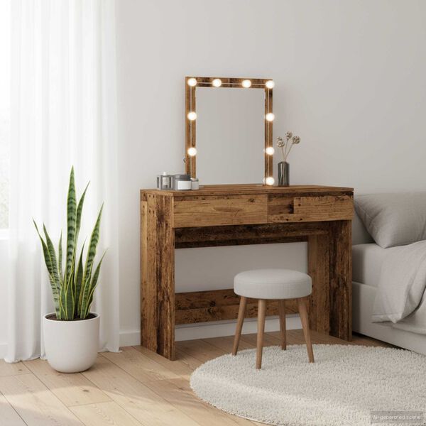 vidaXL Schminktisch Altholz 100 x 40 x 130 cm Holzwerkstoff