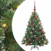 vidaXL Künstlicher Weihnachtsbaum mit 150 LEDs Grün 120 cm PE und PVC