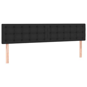 vidaXL Kopfteile Schwarz 160x5x78/88 cm Kunstleder